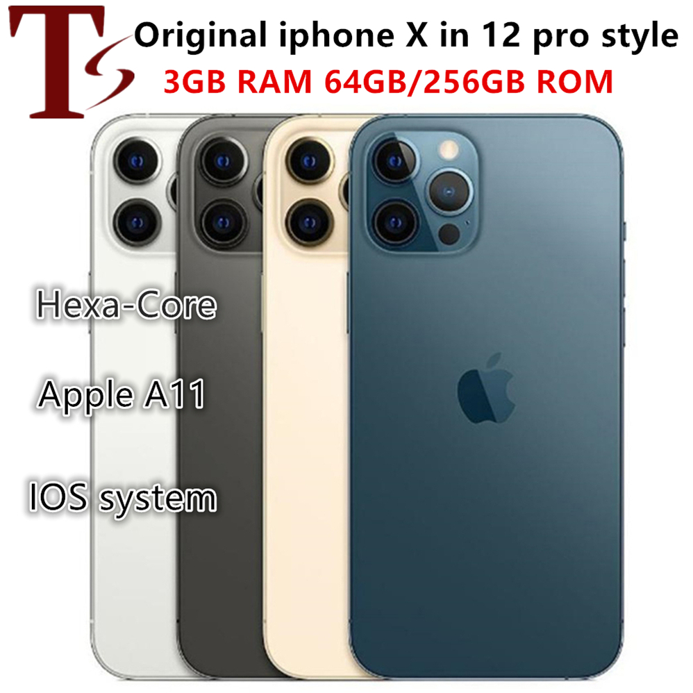 100% Apple Original iphone X in 12 pro style phone Unlocked with 12pro box&Camera appearance 3G RAM 256GB ROM smartphone, Gold
100% Apple Original iphone X in 12 pro style phone Unlocked with 12pro box&Camera appearance 3G RAM 256GB ROM smartphone, Gold