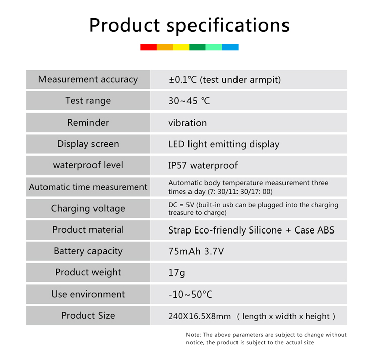 V9 Body Temperature Smart Wristbands Bracelet Monitor Thermometers Vibration Alarm Watch Smartband Fitness Bluetooth Waterproof Band