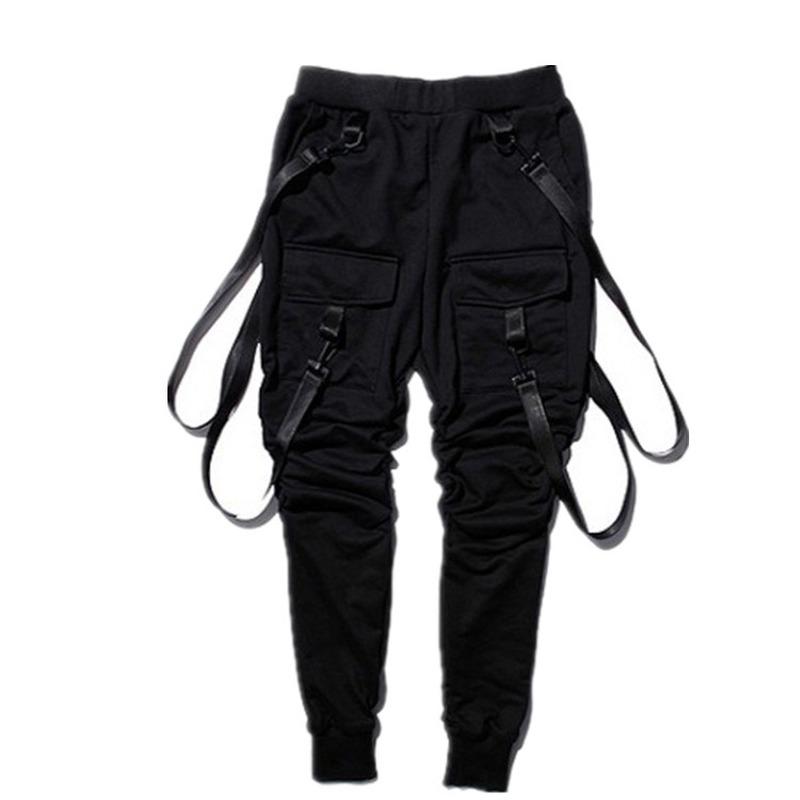 Ropa De Hombre 2021 Men Sweatpants Webbing Guard Pants Male Hip-hop Tide Mens Fashions Men's