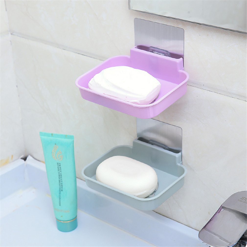 Moderate Modern Home Bathroom Soap Holder Rack Strong Type Zuignap Soap Mand Lade Organizer Dropshipping