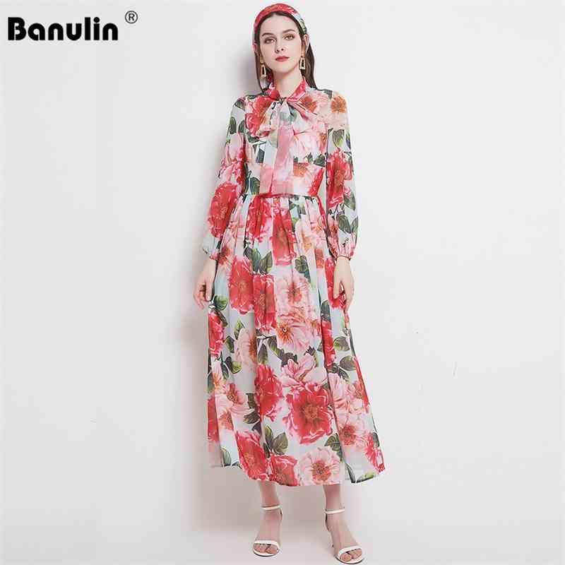 Banulin Summer Fashion Runway Vacation Dress Women's Long Lantern Sleeve Floral Print Chiffon A-line Vestido 210603, Pink
Banulin Summer Fashion Runway Vacation Dress Women's Long Lantern Sleeve Floral Print Chiffon A-line Vestido 210603, Pink