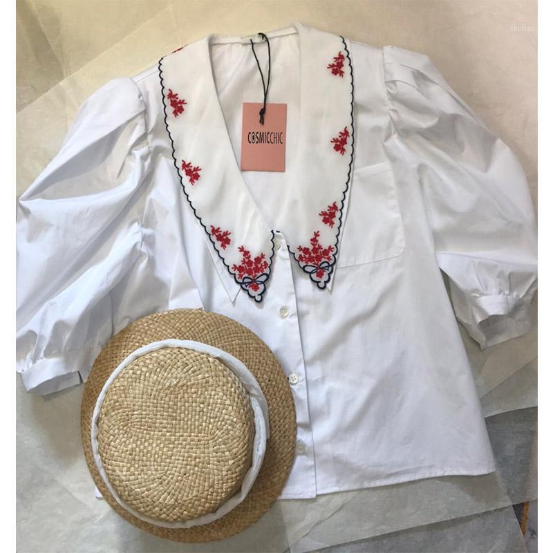 Women' Blouses & Shirts Cosmicchic 2021 Summer Floral Embroidery Collar Puff Sleeve Blouse Deep V-Neck Vintage White Shirt Fashion Kimono T, Top quality
Women' Blouses & Shirts Cosmicchic 2021 Summer Floral Embroidery Collar Puff Sleeve Blouse Deep V-Neck Vintage White Shirt Fashion Kimono T, Top quality