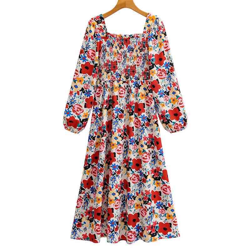 Summer Women Sexy Dress Square Collar Colorful Female Long Sleeve Casual Pleated Dresses High Quality A-Line Size 210524, Multi
Summer Women Sexy Dress Square Collar Colorful Female Long Sleeve Casual Pleated Dresses High Quality A-Line Size 210524, Multi