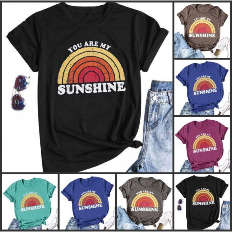 t-shirt women clothes summer casual shirts letter printed you are my sunshine tees short sleeve round collar blusas vestidos b5783, White
t-shirt women clothes summer casual shirts letter printed you are my sunshine tees short sleeve round collar blusas vestidos b5783, White