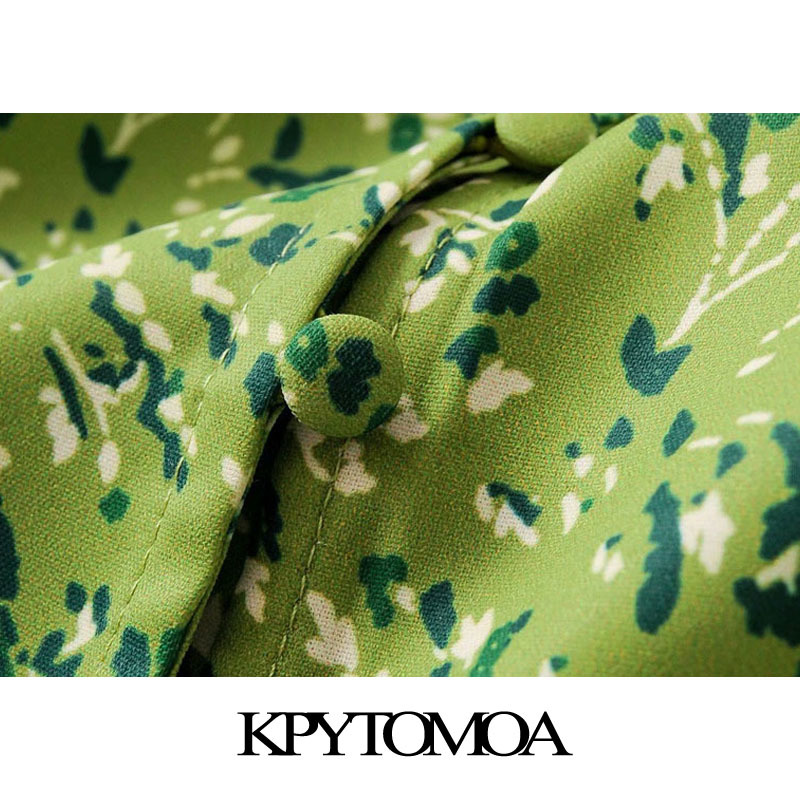 Women Chic Fashion Floral Print Buttons Mini Dress V Neck Short Sleeve Beach Female Dresses Vestidos Mujer 210420