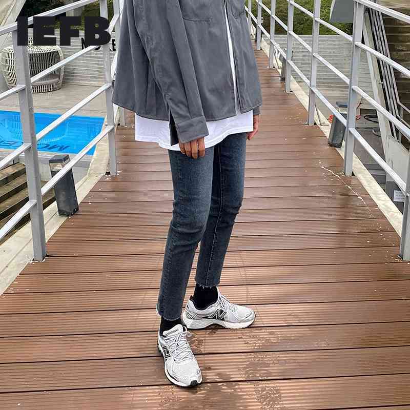 IEFB Spring Ankle Length Pants Causal Slim Fit Black Jeans Men's Korean Trend Vintage All-match Trousers 9Y6591 210524
IEFB Spring Ankle Length Pants Causal Slim Fit Black Jeans Men's Korean Trend Vintage All-match Trousers 9Y6591 210524