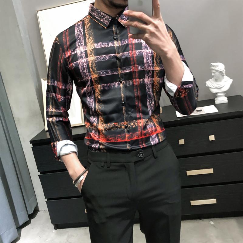 Men's Casual Shirts Fashion 2021 Spring Colorful Stripes Print For Men Clothing Simple All Match Slim Fit Club Tuxedo Blouse Homme, Red
Men's Casual Shirts Fashion 2021 Spring Colorful Stripes Print For Men Clothing Simple All Match Slim Fit Club Tuxedo Blouse Homme, Red