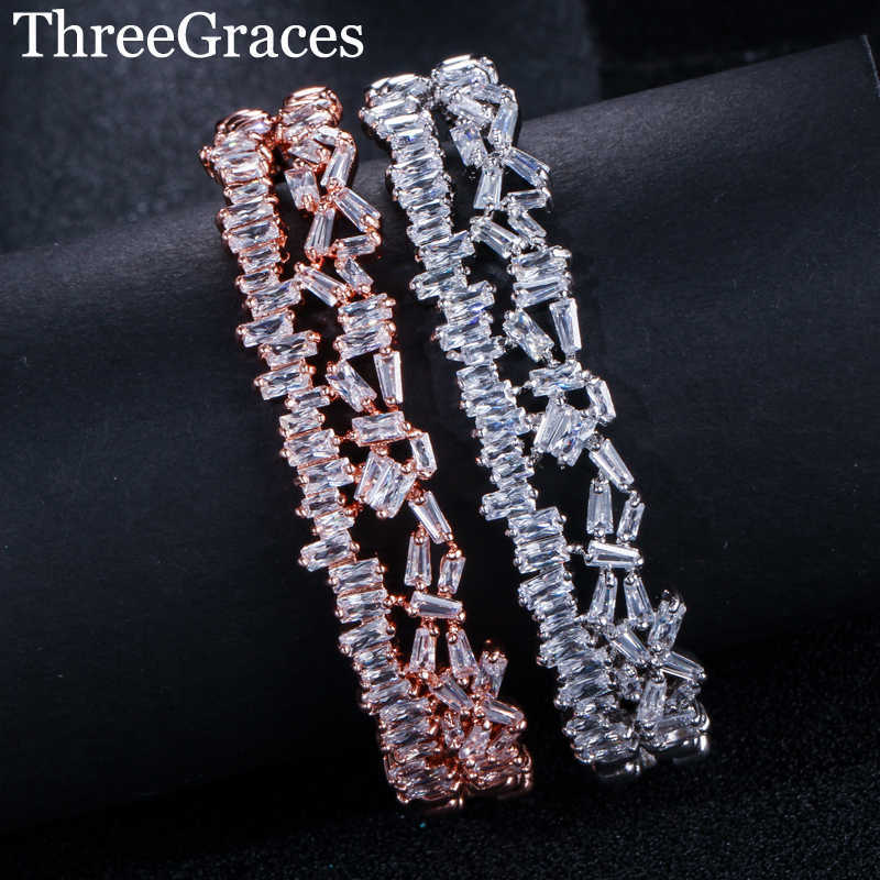 Threegraces Cz Crystal Jewelry Multilayered Aaa Cubic Zirconia Fashion Baguette Bracelet Cuff Bangle for Women Gift Ba006 Q0717
Threegraces Cz Crystal Jewelry Multilayered Aaa Cubic Zirconia Fashion Baguette Bracelet Cuff Bangle for Women Gift Ba006 Q0717