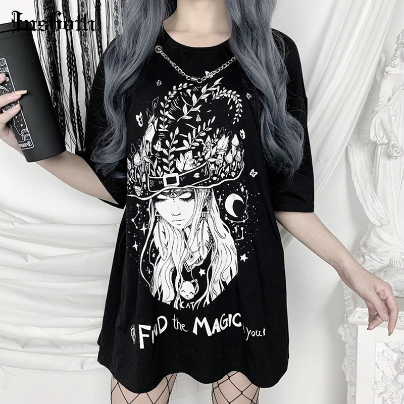 InsGoth Vintage Oversized T-shirts Gothic Swith Print Loose Women Black Top T-shirt Streetwear Casual O-neck Punk Long Tops
InsGoth Vintage Oversized T-shirts Gothic Swith Print Loose Women Black Top T-shirt Streetwear Casual O-neck Punk Long Tops