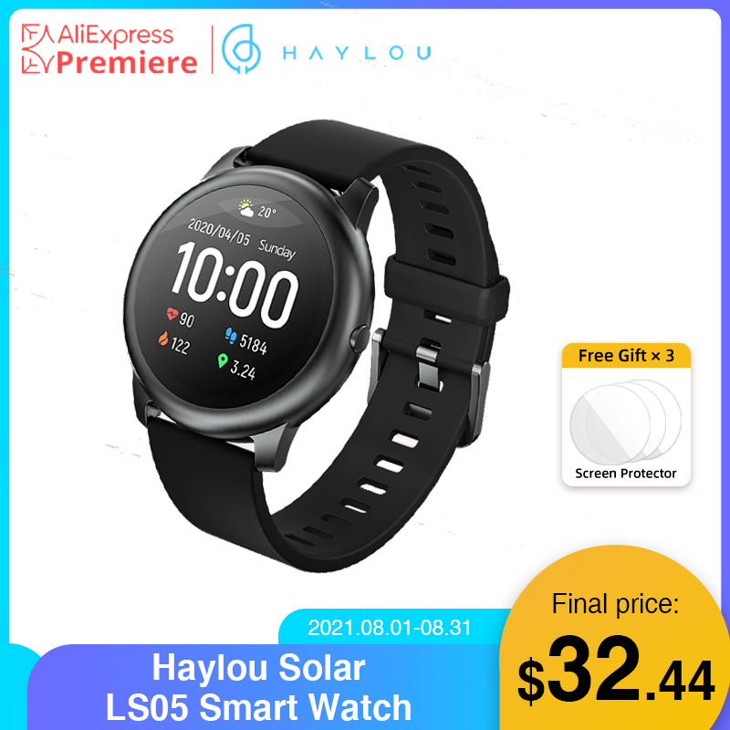 Haylou Solar LS05 Smart Watch Sport Heart Rate Sleep Monitor IP68 Waterproof iOS Android Global Version smartwatchg, Watch.2pcs protector
Haylou Solar LS05 Smart Watch Sport Heart Rate Sleep Monitor IP68 Waterproof iOS Android Global Version smartwatchg, Watch.2pcs protector
