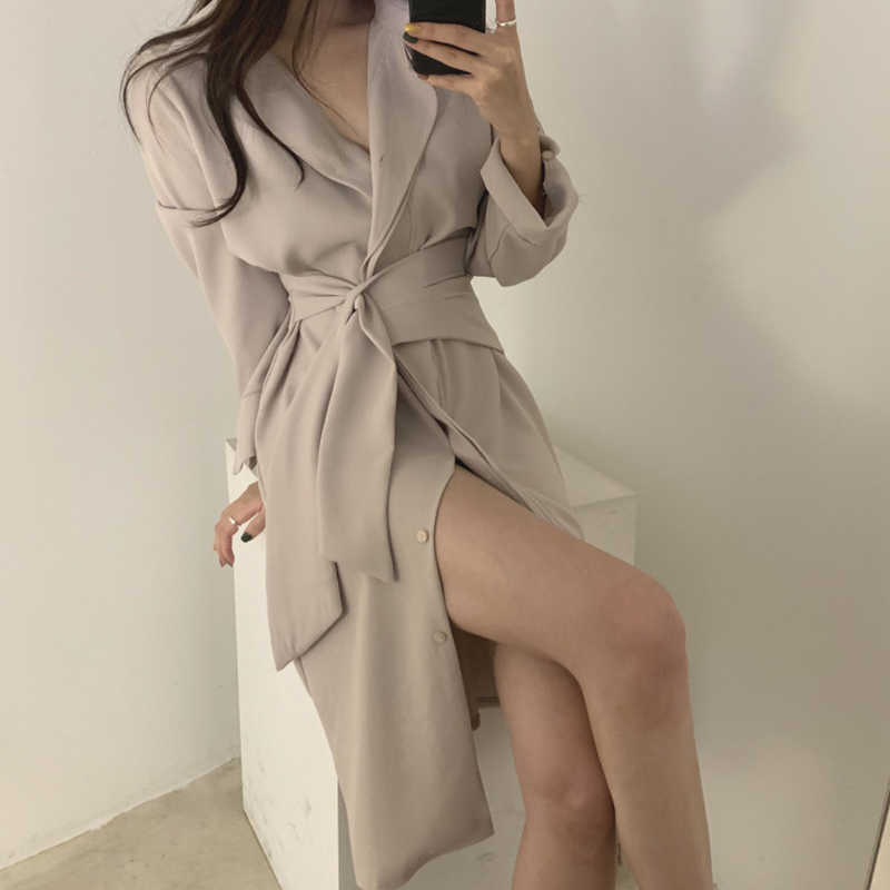 HziriP OL Gentle Minimalist Autumn 2020 Work Wear Lapel Elegant Lace Up Solid Brief Sexy Chic Loose Dresses Female Vestidos Y0603, Black
HziriP OL Gentle Minimalist Autumn 2020 Work Wear Lapel Elegant Lace Up Solid Brief Sexy Chic Loose Dresses Female Vestidos Y0603, Black