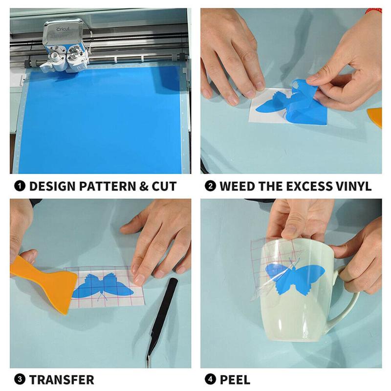 Window Stickers Holographic Rainbow Leopard Permanent Gradient Adhesive Craft Making Sign Cricut Film For Wall Glass Car Cup Decor