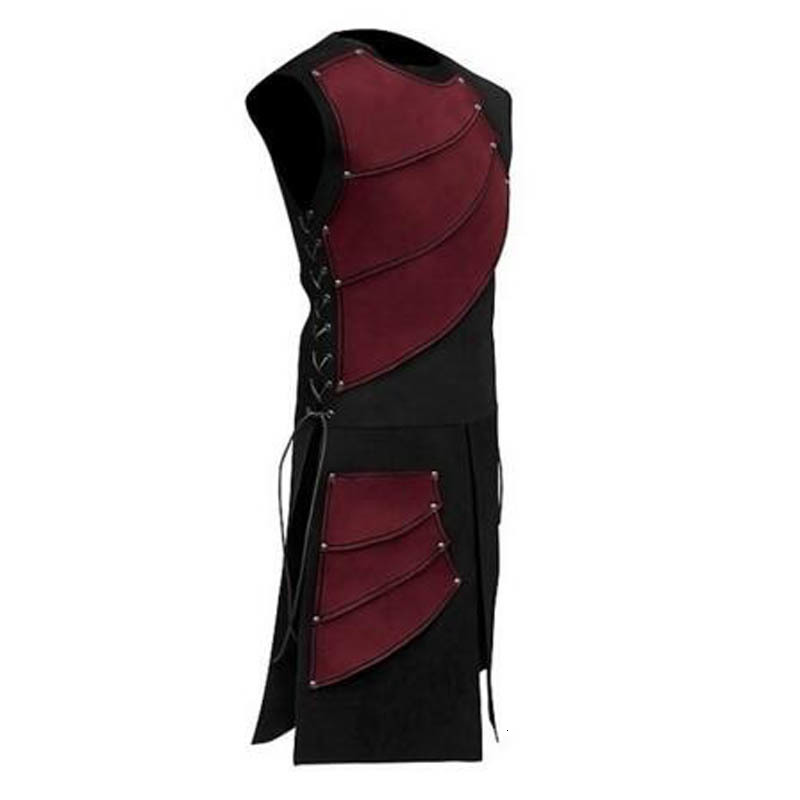 Vests Men's Medieval Custome Pirate Renaissance Landlord Knight Top Patchwork Steampunk Victorian Sleeveless Vest Waistcoats for Males, Burgundy
Vests Men's Medieval Custome Pirate Renaissance Landlord Knight Top Patchwork Steampunk Victorian Sleeveless Vest Waistcoats for Males, Burgundy