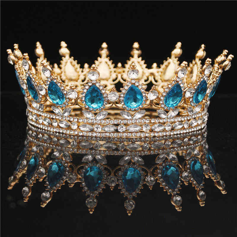 Crystal Vintage Royal Queen King Tiaras and Crowns Men/Women Pageant Prom Diadem Hair Ornaments Wedding Jewelry Accessories 211109