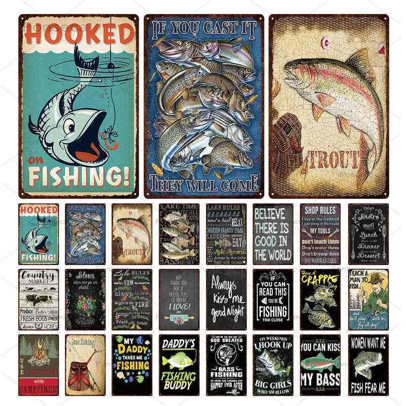 Rules Tin Fishing Sign Vintage Metal Plate For Wall Poster Farm Art Decoration Retro Stickers Plaquesa
Rules Tin Fishing Sign Vintage Metal Plate For Wall Poster Farm Art Decoration Retro Stickers Plaquesa