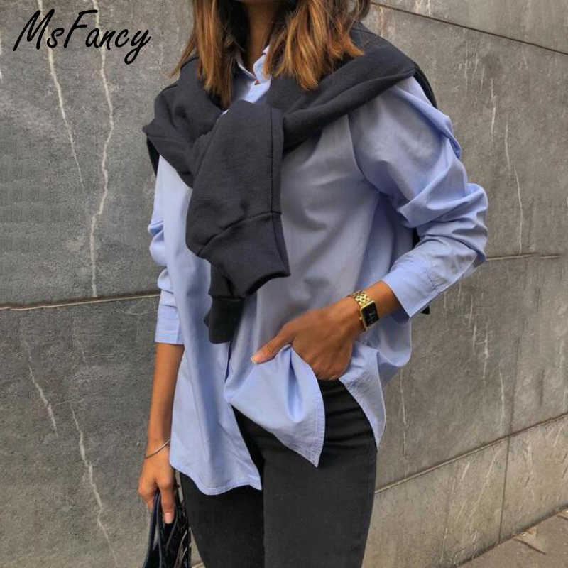 Msfancy Summer Cotton Blouse Women Long Sleeve Plus Size Chemise Femme Blue Elegant Casual Shirt 210604
Msfancy Summer Cotton Blouse Women Long Sleeve Plus Size Chemise Femme Blue Elegant Casual Shirt 210604