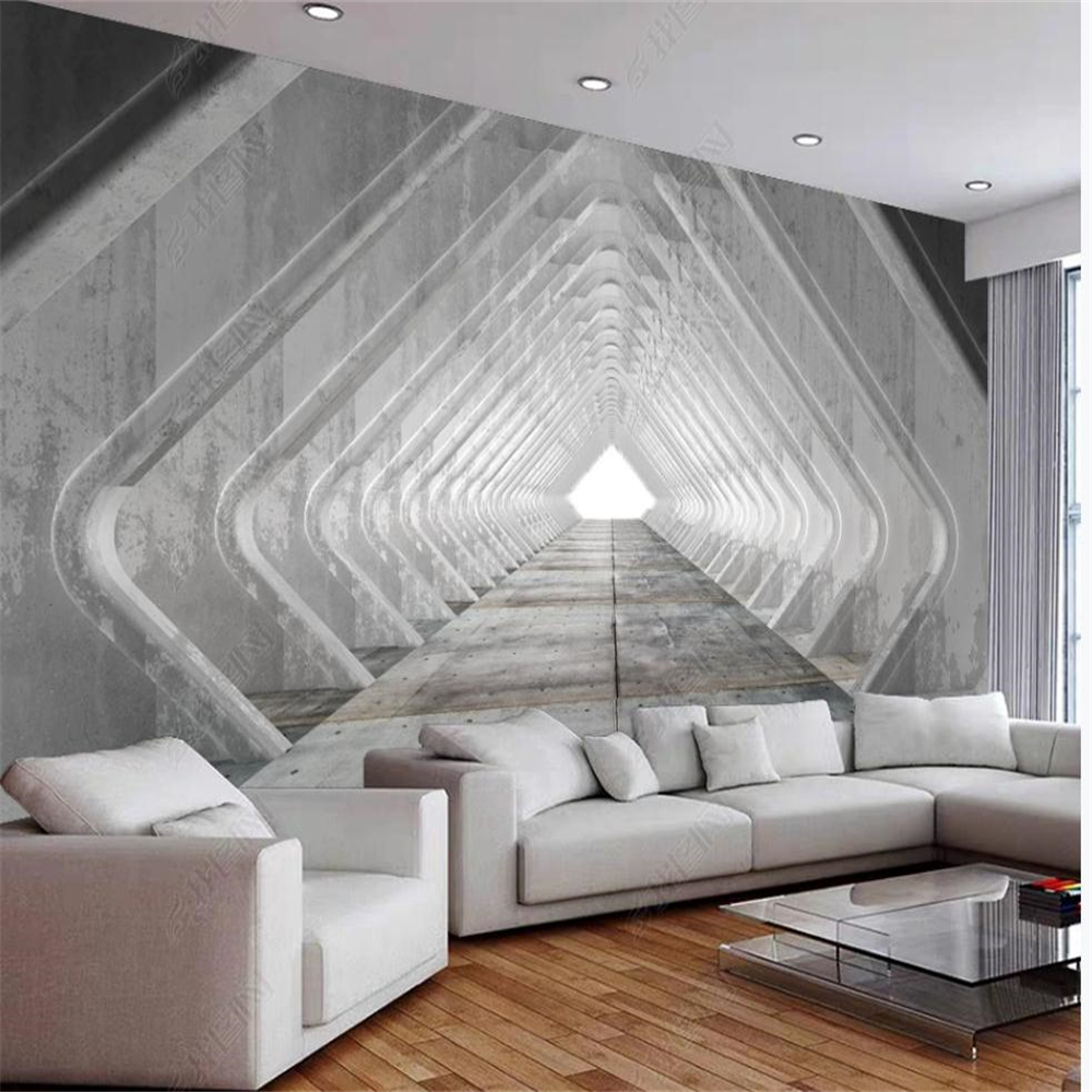3d murals wallpaper for living room Extended space corridor wallpapers background wall