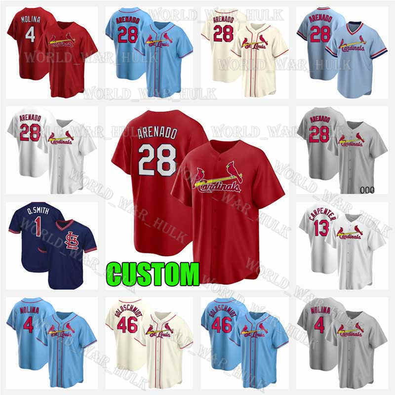 28 Nolan Arenado Baseball Jerseys Paul Goldschmidt St. Yadier Molina Louis Matt Carpenter Cardinal Ozzie Smith Harrison Bader Stan Musial, Women custom new cool base(hongque)
28 Nolan Arenado Baseball Jerseys Paul Goldschmidt St. Yadier Molina Louis Matt Carpenter Cardinal Ozzie Smith Harrison Bader Stan Musial, Women custom new cool base(hongque)
