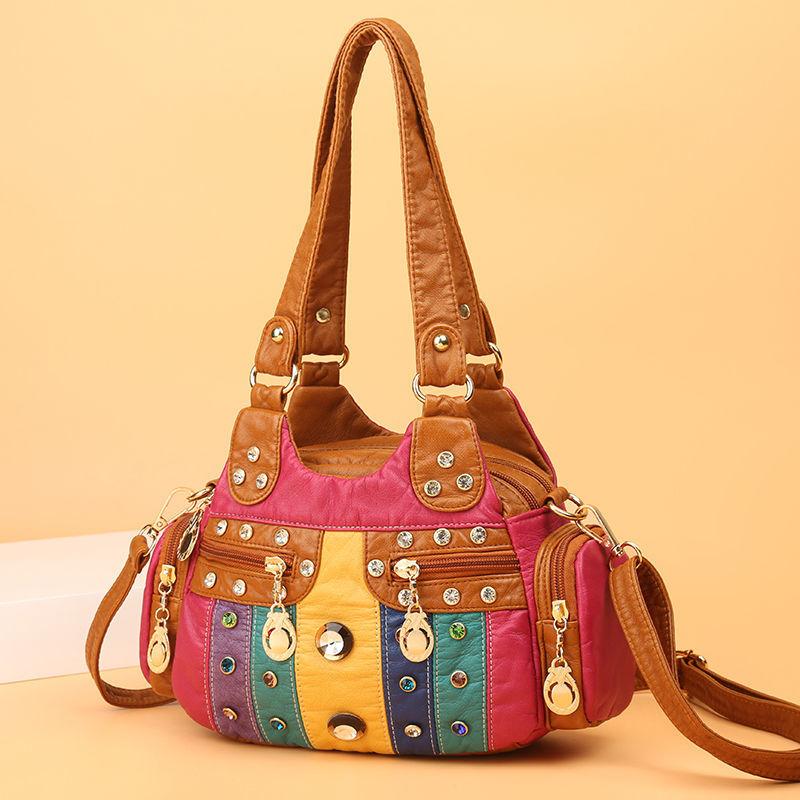 Female Bag High Quality One Shoulder Handbag Fashion Diamond Large Capacity Ladies Color Messenger Tote Bags
Female Bag High Quality One Shoulder Handbag Fashion Diamond Large Capacity Ladies Color Messenger Tote Bags