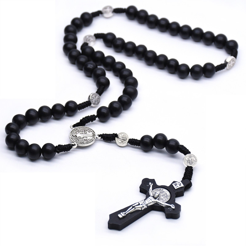 Black Fashion Wooden Rosary Elegant Cross Catholic Rosary Religious Beads Long Chains Necklace For Men Women
Black Fashion Wooden Rosary Elegant Cross Catholic Rosary Religious Beads Long Chains Necklace For Men Women