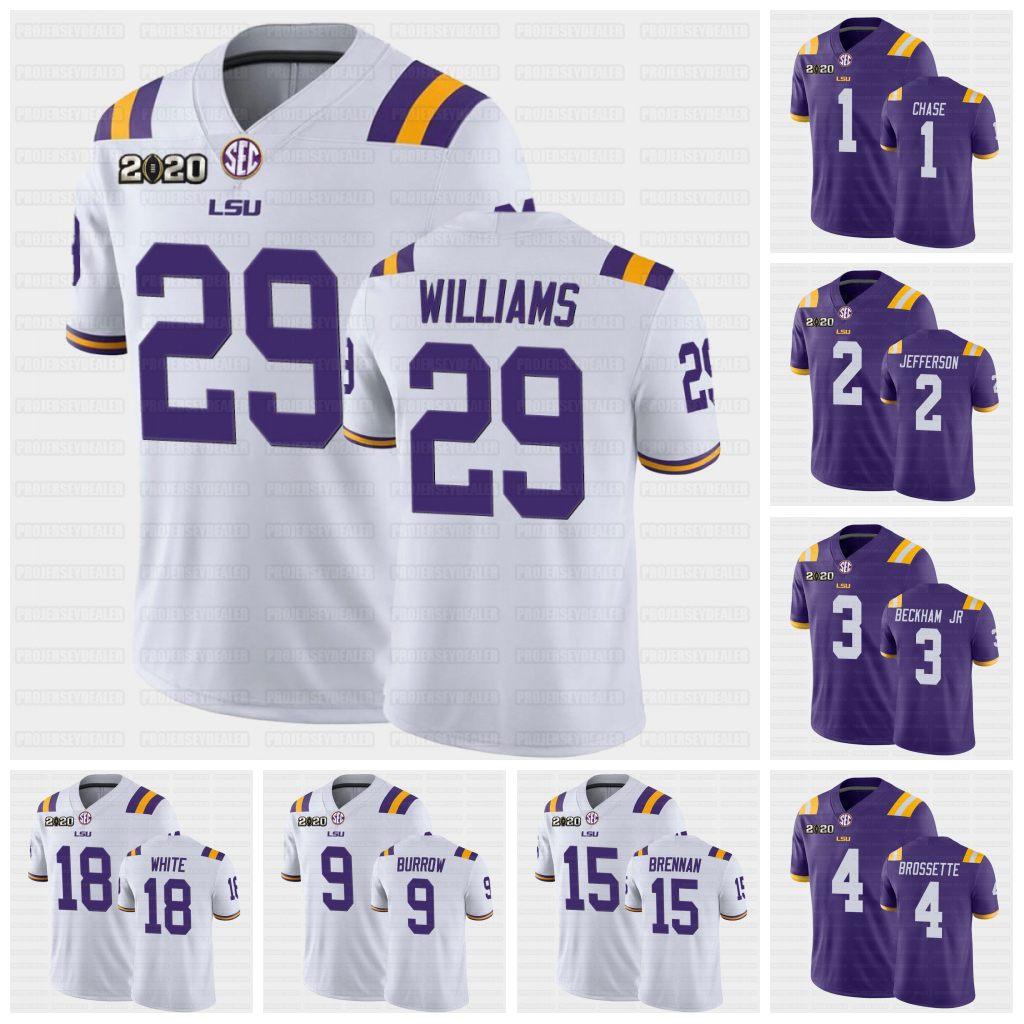 LSU Tigers NCAA 2020 Game Football Jersey 1 Ja'Marr Chase 2 Justin Jefferson 3 Odell Beckham Jr Brossette Phillips Marshall Jr. Delpit Queen, Purple youth s-xl
LSU Tigers NCAA 2020 Game Football Jersey 1 Ja'Marr Chase 2 Justin Jefferson 3 Odell Beckham Jr Brossette Phillips Marshall Jr. Delpit Queen, Purple youth s-xl