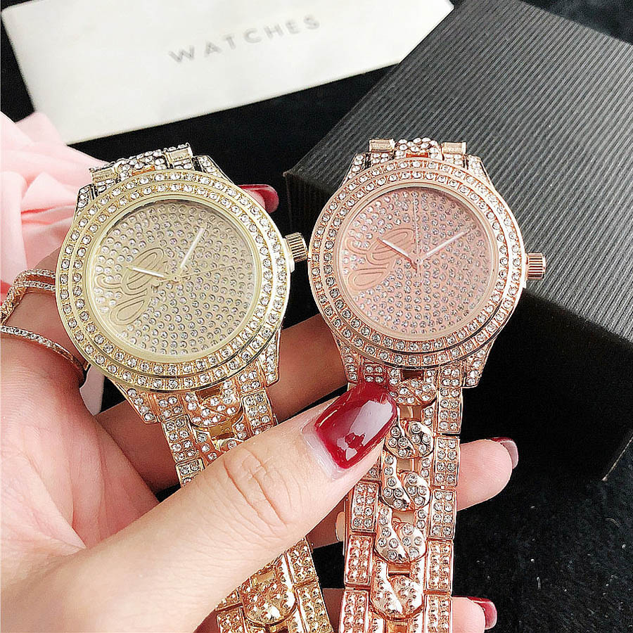 Brand Watches Women Girl Diamond Crystal Big Letters Style Metal Steel Band Quartz Wrist Watch GS 42, Rose gold
Brand Watches Women Girl Diamond Crystal Big Letters Style Metal Steel Band Quartz Wrist Watch GS 42, Rose gold