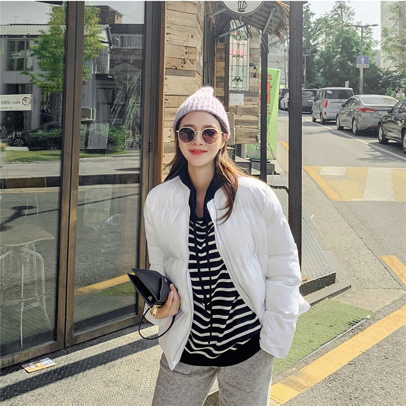 Winter Coat Women OL Formal Plus Size Loose Casual Solid Bread Clothes Warm Cotton Padded Jacket Outwear Parkas 210421