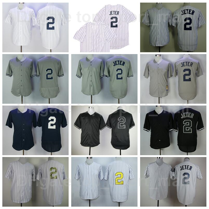 Retro 1995 Vintage Baseball 2 Derek Jeter Jersey Flexbase Cool Base White Pinstripe Navy Blue Grey Black Team Color Stitched TOP/HIGH
Retro 1995 Vintage Baseball 2 Derek Jeter Jersey Flexbase Cool Base White Pinstripe Navy Blue Grey Black Team Color Stitched TOP/HIGH