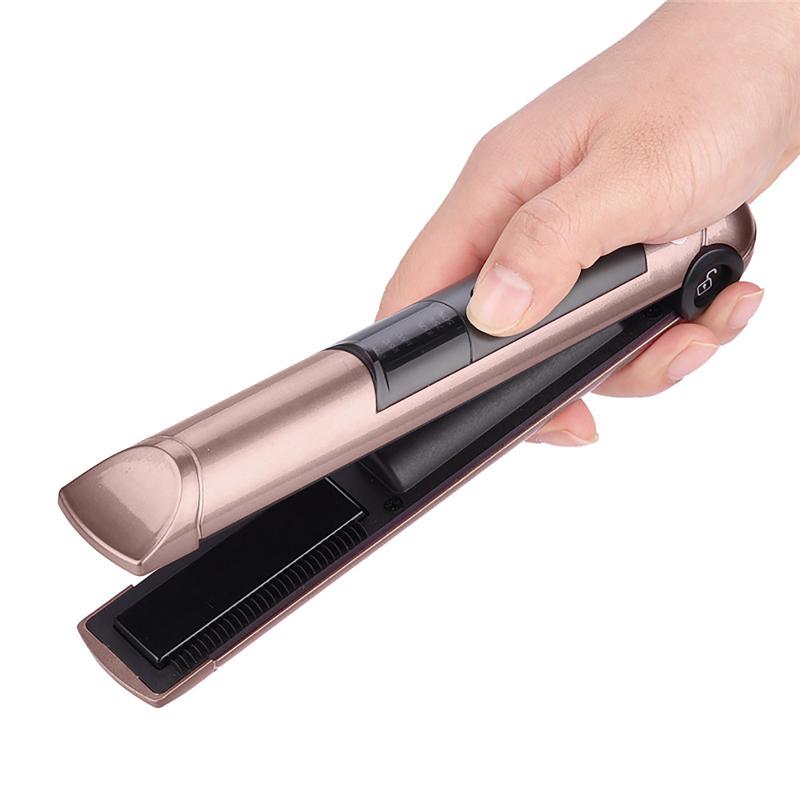 Electric Hair Brushes Portable Wireless Straightener Usb Cordless Lock System Travel Multipurpose Mini Power Bank Iron Straightening#4g