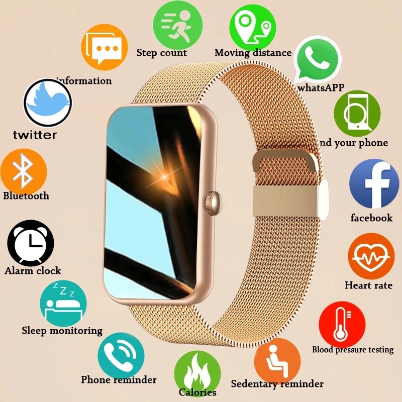 New Smart Band Women Watch Fitness Tracker Bracelet Waterproof Smartwatch Heart Rate Monitor Blood Oxygen For Huawei Xiaomi
New Smart Band Women Watch Fitness Tracker Bracelet Waterproof Smartwatch Heart Rate Monitor Blood Oxygen For Huawei Xiaomi