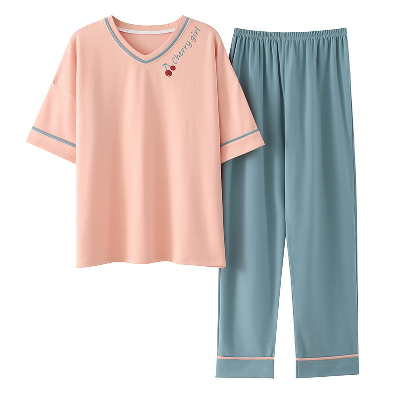 Spring Summer Home Clothing M-5XL Big Size Ladies's Pajamas Green Patchwork Sleeves Cartoon Printing Plus Size Women's Sleepwear, 12
Spring Summer Home Clothing M-5XL Big Size Ladies's Pajamas Green Patchwork Sleeves Cartoon Printing Plus Size Women's Sleepwear, 12