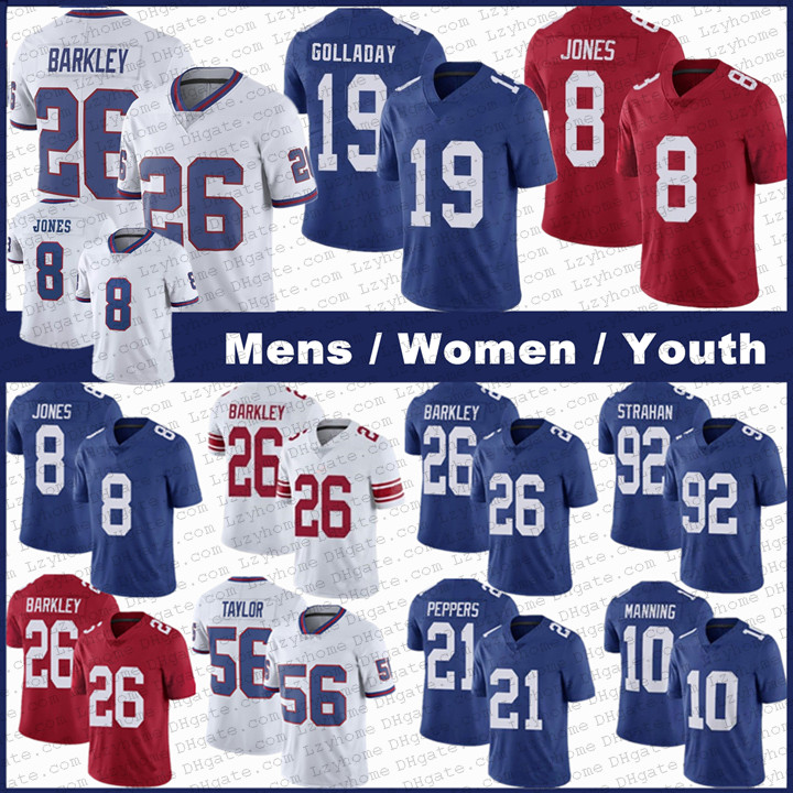 Mens Womens Youth 26 Saquon Barkley 8 Daniel Jones 19 Kenny Golladay Eli Manning Jabrill Peppers Kadarius toney Michael Strahan Lawrence Taylor Football Jerseys, My store(lzyhome)
Mens Womens Youth 26 Saquon Barkley 8 Daniel Jones 19 Kenny Golladay Eli Manning Jabrill Peppers Kadarius toney Michael Strahan Lawrence Taylor Football Jerseys, My store(lzyhome)