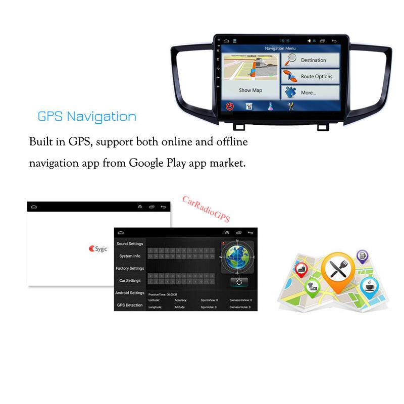 Car Dvd Player For Honda Pilot 2016-2018 10 Inch Multimedia System Android Stereo Radio Gps Navigation with Bluetooth USB WIFI AUX