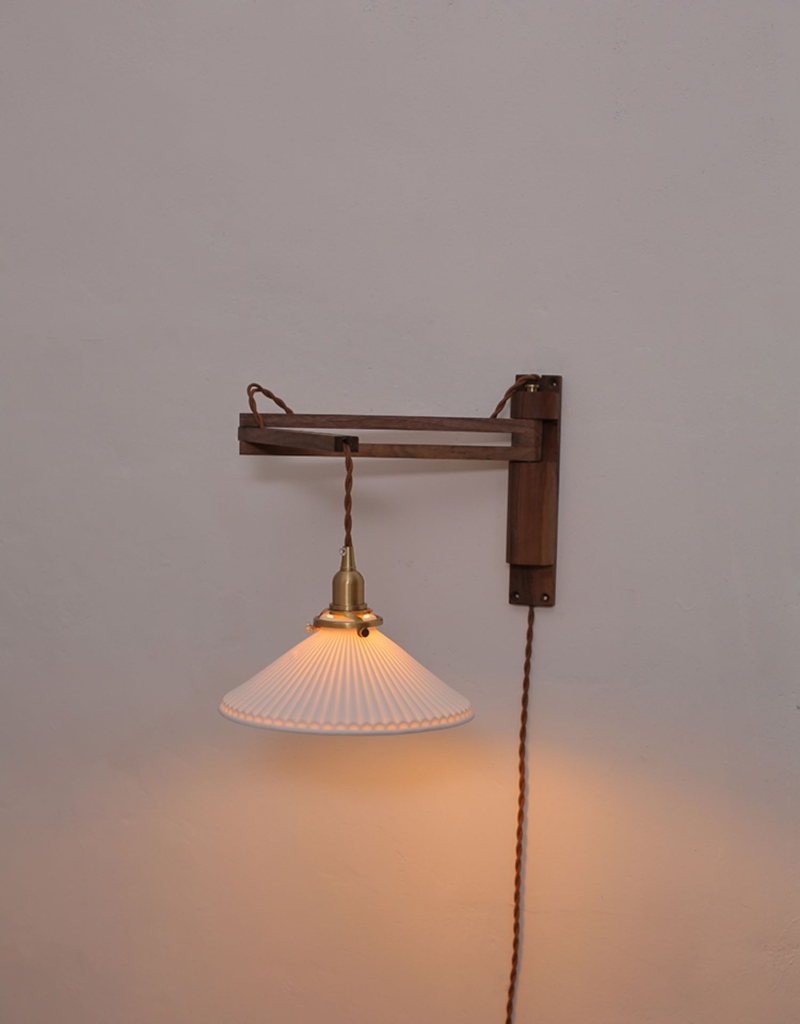 Black Walnut Vintage Japanese Wall Lamp Bedroom Corridor Study Retractable Mirror Front Light