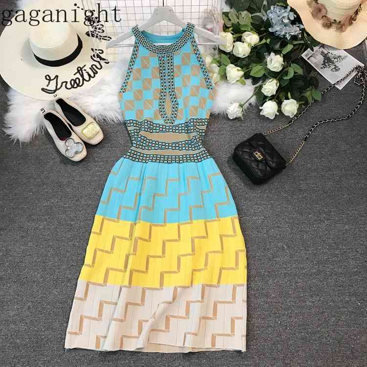 Gaganight Summer Autumn Elegant Stretch Women Midi Dress Sleeveless Color Contrast Patchwork Knitted Party Ladies Dresses 210519, Blue
Gaganight Summer Autumn Elegant Stretch Women Midi Dress Sleeveless Color Contrast Patchwork Knitted Party Ladies Dresses 210519, Blue