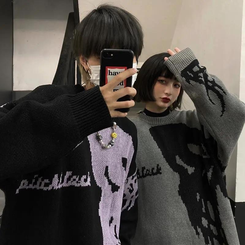 Women's Sweaters Fashion Gothic Harajuku Sweater Butterfly Jacquard O-Neck Loose Y2K Pullover Men Hip Hop Streetwear Couple Jumper Blouse, Black
Women's Sweaters Fashion Gothic Harajuku Sweater Butterfly Jacquard O-Neck Loose Y2K Pullover Men Hip Hop Streetwear Couple Jumper Blouse, Black