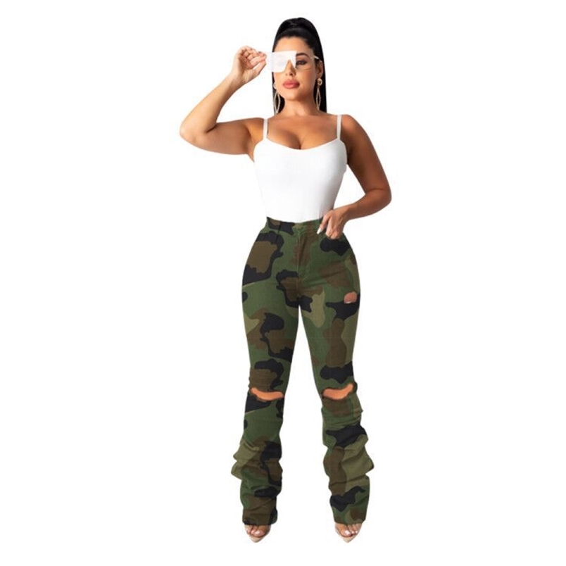 Sale Streetwear Women High Waist Hole Stacked Pants for Casual Skinny Green Camouflage Trouses Plus Size Broeken Dames 210604
Sale Streetwear Women High Waist Hole Stacked Pants for Casual Skinny Green Camouflage Trouses Plus Size Broeken Dames 210604