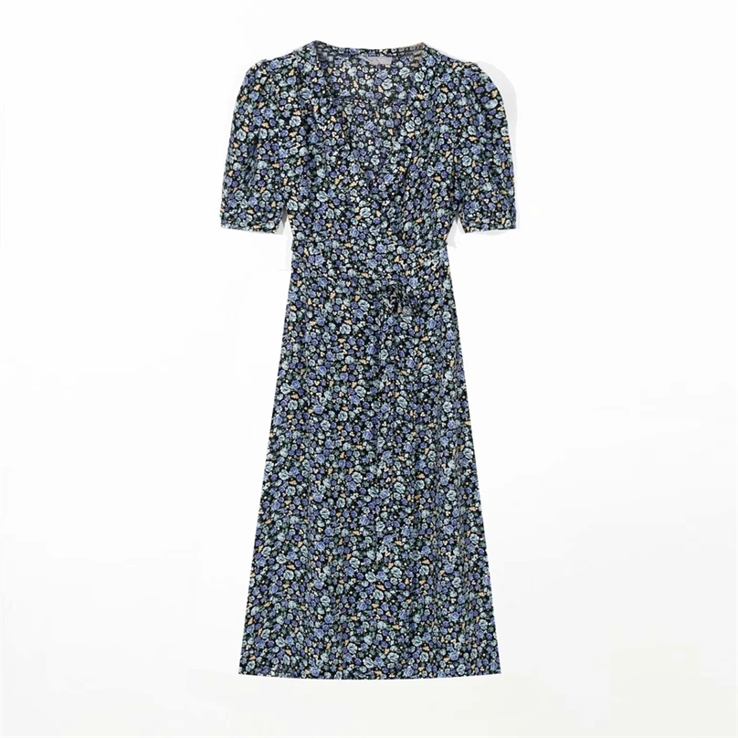 Sexy Short Sleeve Wrap midi Dress France Blue Rose Tree Print Women Chic Summer dress shawl collar cover Split vestidos 210520
Sexy Short Sleeve Wrap midi Dress France Blue Rose Tree Print Women Chic Summer dress shawl collar cover Split vestidos 210520