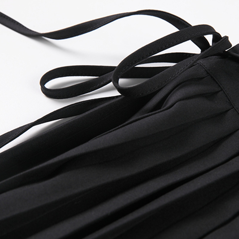 Nomikuma Irregular Patchwork Pleated Women Skirt Causal Lace Up High Waist Korean Elegant Skirts Faldas Mujer Moda 6F565 210427