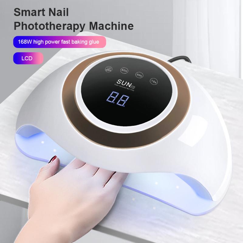 Nail Dryers 168W Lamp LED Potherapy Machine Quick-drying Hands Tools