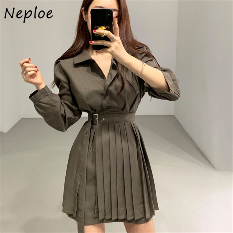 Spring Chic Two Piece Set Turn Down Collar Single Breasted Blouse + High Waist Pleated Skirts French Style Women Suit 210422