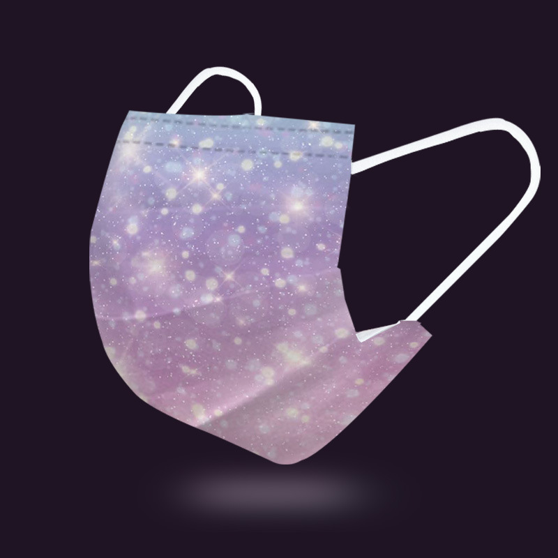 2021 Designer Face Mask Non-woven Adult Gradient starry sky color disposable printing personality trend three-layer meltblown protective masks
2021 Designer Face Mask Non-woven Adult Gradient starry sky color disposable printing personality trend three-layer meltblown protective masks