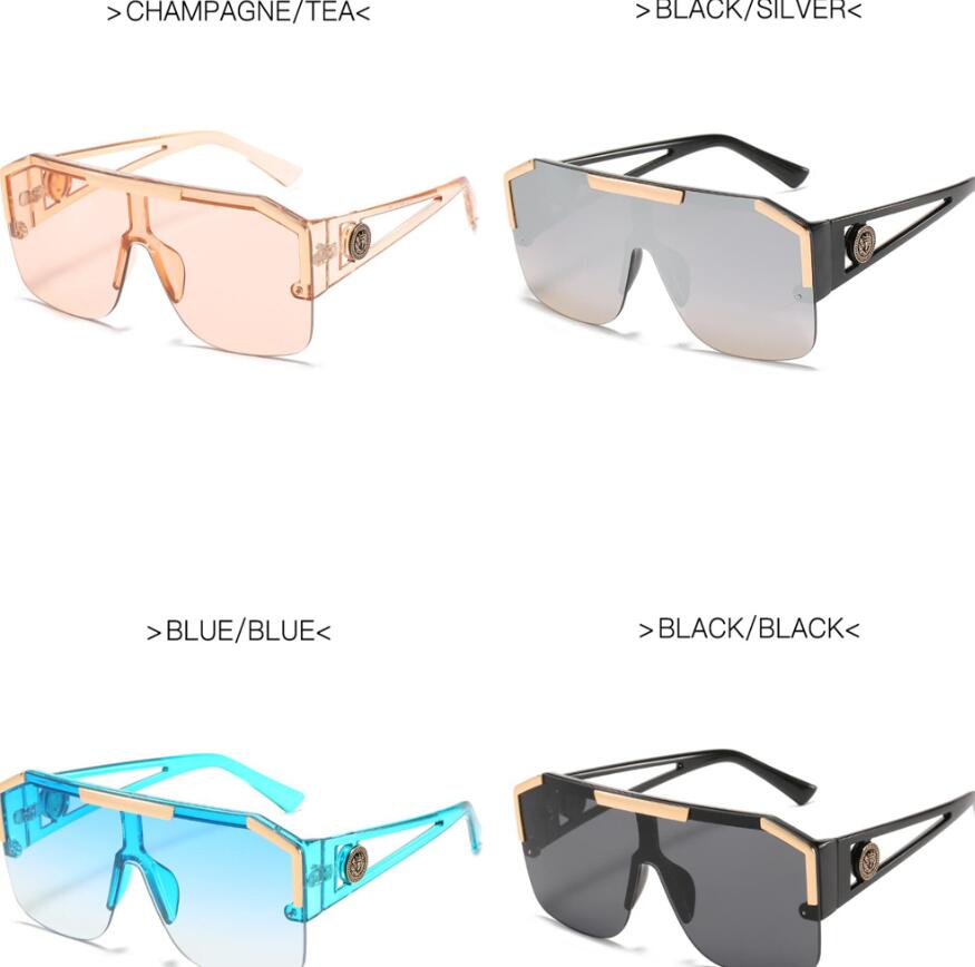 Ladies Metal Lion Head One-Piece Large Frame Hollow Square Sunglasses Street Fashion Luxury Brand Design Sunglasses Women Summer Beach Sunshade Driver Goggles
Ladies Metal Lion Head One-Piece Large Frame Hollow Square Sunglasses Street Fashion Luxury Brand Design Sunglasses Women Summer Beach Sunshade Driver Goggles