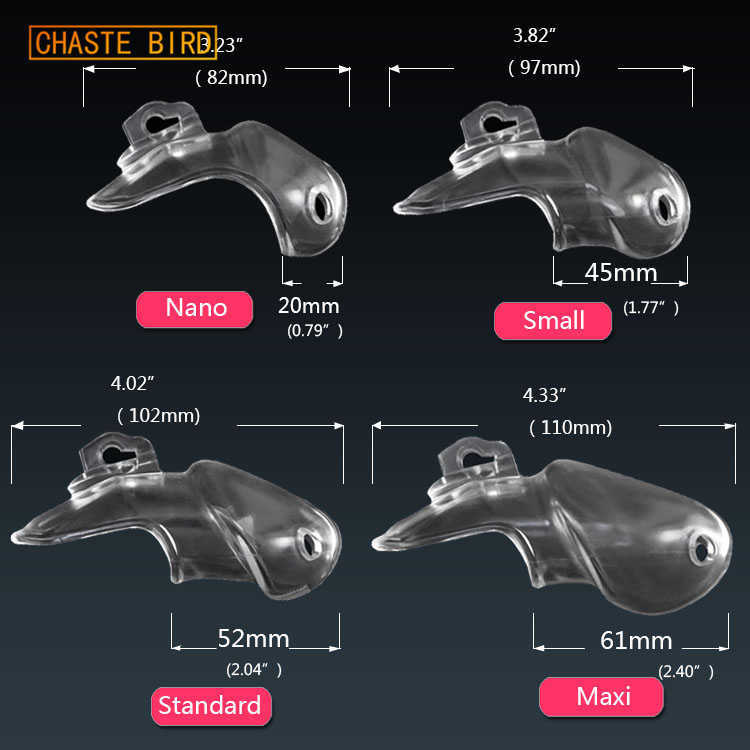CHASTE BIRD Amazing Price Male Bio-sourced Resin Chastity Device Cock Cage HT V3 Belt With 4 Penis Ring Adult Lock Sex Toy A380 211013