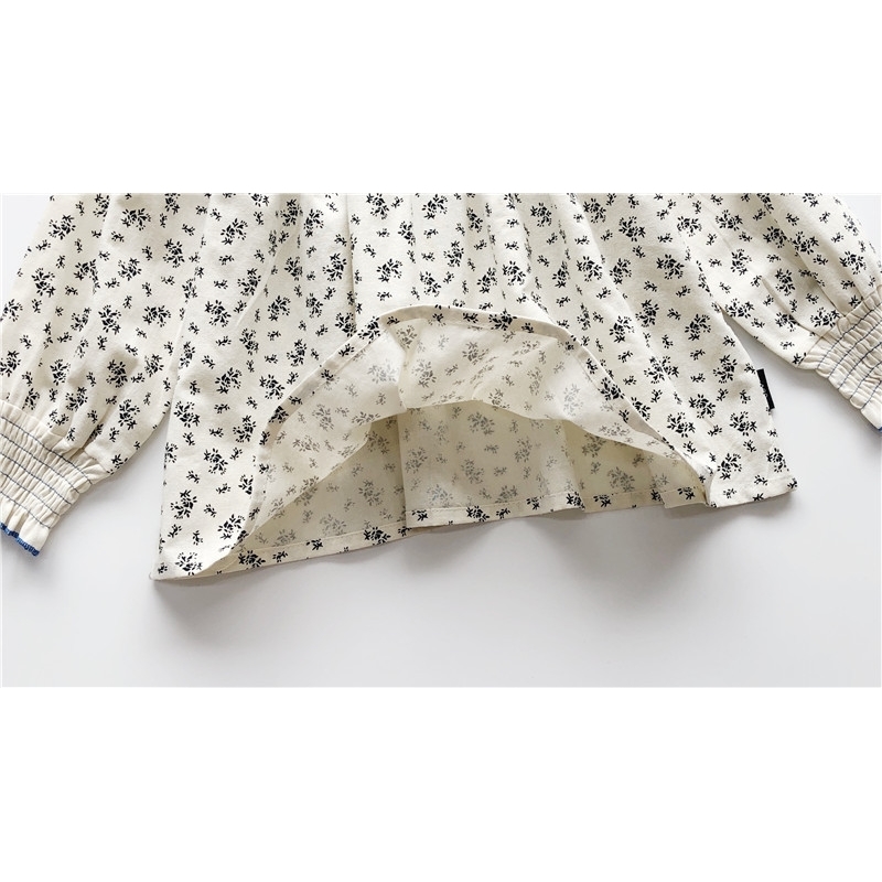 Baby girls floral shirt children's cotton long-sleeved toddler girl fall clothes blouse 210702