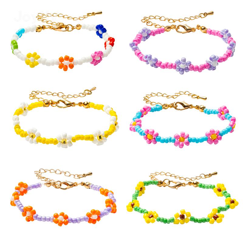 Beaded, Strands Daisy Flower Beaded Bracelet Bohemian Style Cute Colorful Elastic Hamdmade Wristband Bracelets On Hand Fashion Jewelry For G
Beaded, Strands Daisy Flower Beaded Bracelet Bohemian Style Cute Colorful Elastic Hamdmade Wristband Bracelets On Hand Fashion Jewelry For G