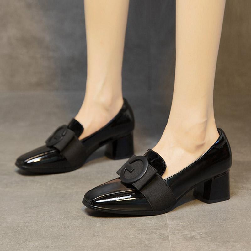 Dress Shoes Spring Autumn Women Pumps Patent Leather Square Toe High Heels Boat Ladies Shoe Zapatos Mujer 9444N, Black
Dress Shoes Spring Autumn Women Pumps Patent Leather Square Toe High Heels Boat Ladies Shoe Zapatos Mujer 9444N, Black