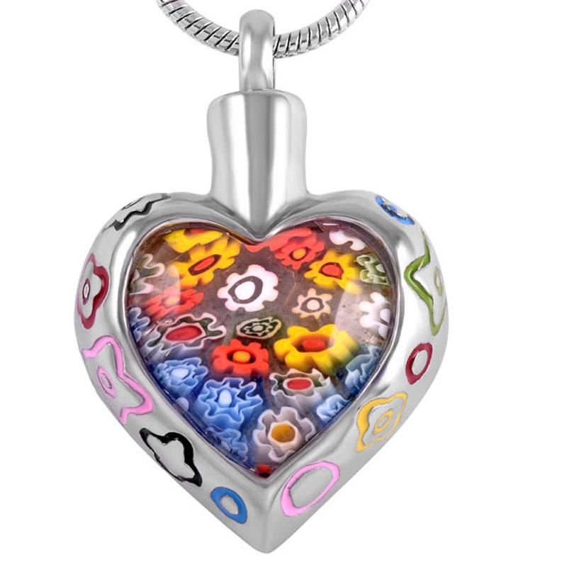 Pendant Necklaces Flower Murano Glass Heart Necklace Ash Keepsake Pet Human Memorial Cremation Jewelry Personalized Color For Women Girl, Silver
Pendant Necklaces Flower Murano Glass Heart Necklace Ash Keepsake Pet Human Memorial Cremation Jewelry Personalized Color For Women Girl, Silver