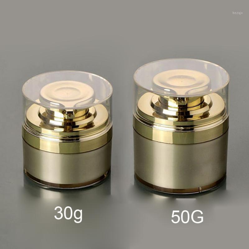 Storage Bottles & Jars 2pcs Per Lot 30g 50g Pressed Pump Perfume Airless Cosmetic Cream Round Container Jar In Gold Color
Storage Bottles & Jars 2pcs Per Lot 30g 50g Pressed Pump Perfume Airless Cosmetic Cream Round Container Jar In Gold Color