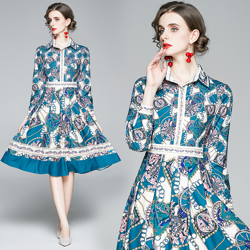 Runway Printed Blue Pleated Shirt Dress 2021 Fashion Long Sleeve Lapel Slim A-Line Prom Ladies Designer Dresses Business Party Office Spring Autumn Women Clothes, 04
Runway Printed Blue Pleated Shirt Dress 2021 Fashion Long Sleeve Lapel Slim A-Line Prom Ladies Designer Dresses Business Party Office Spring Autumn Women Clothes, 04